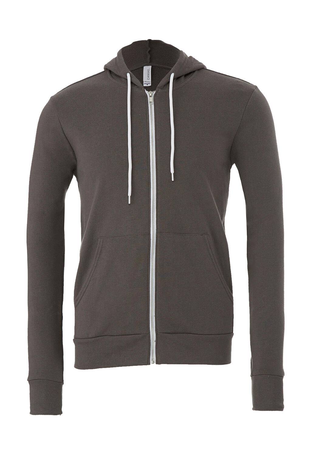 Unisex Poly-Cotton Full Zip Hoodie in Farbe Asphalt