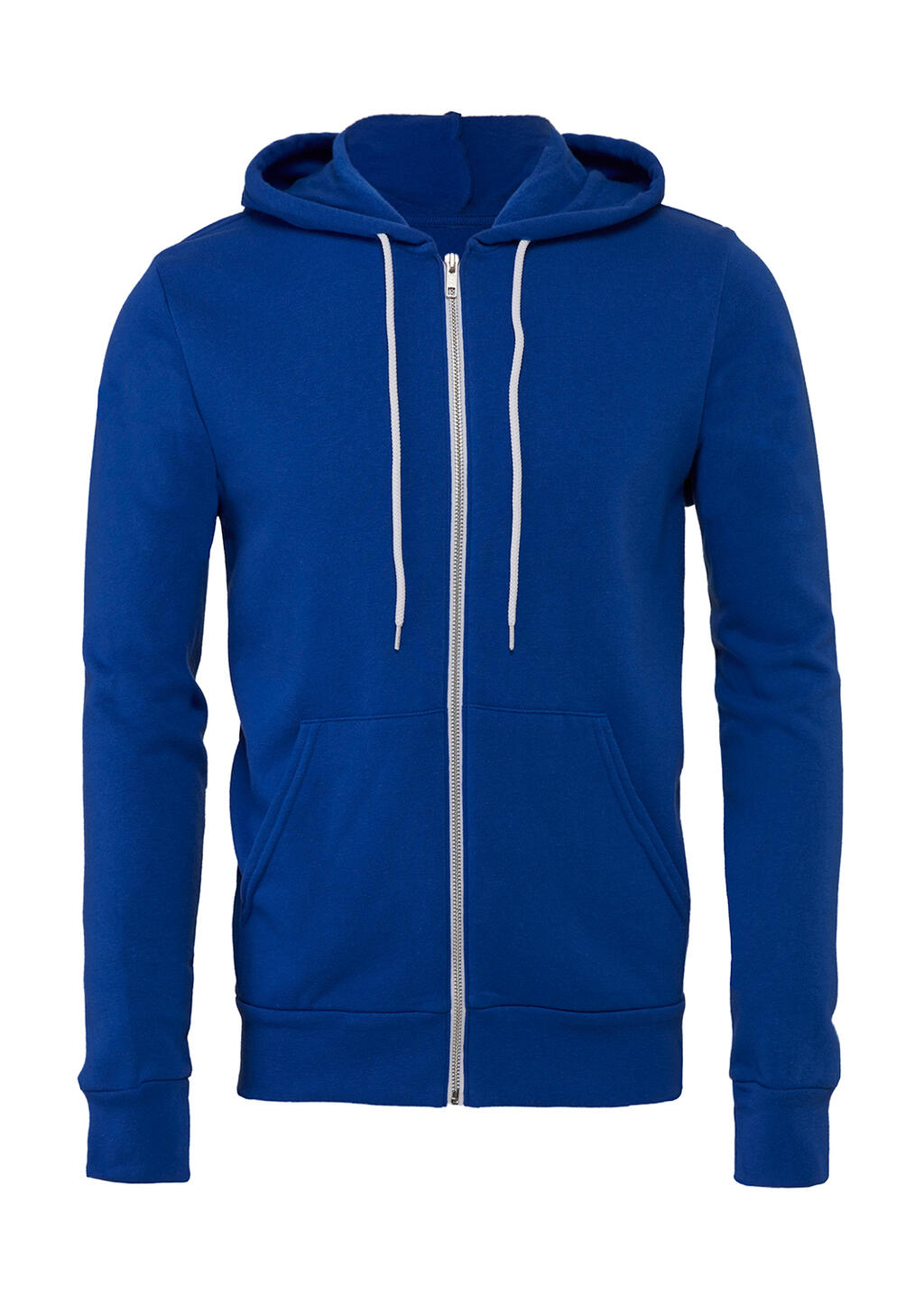 Unisex Poly-Cotton Full Zip Hoodie in Farbe True Royal