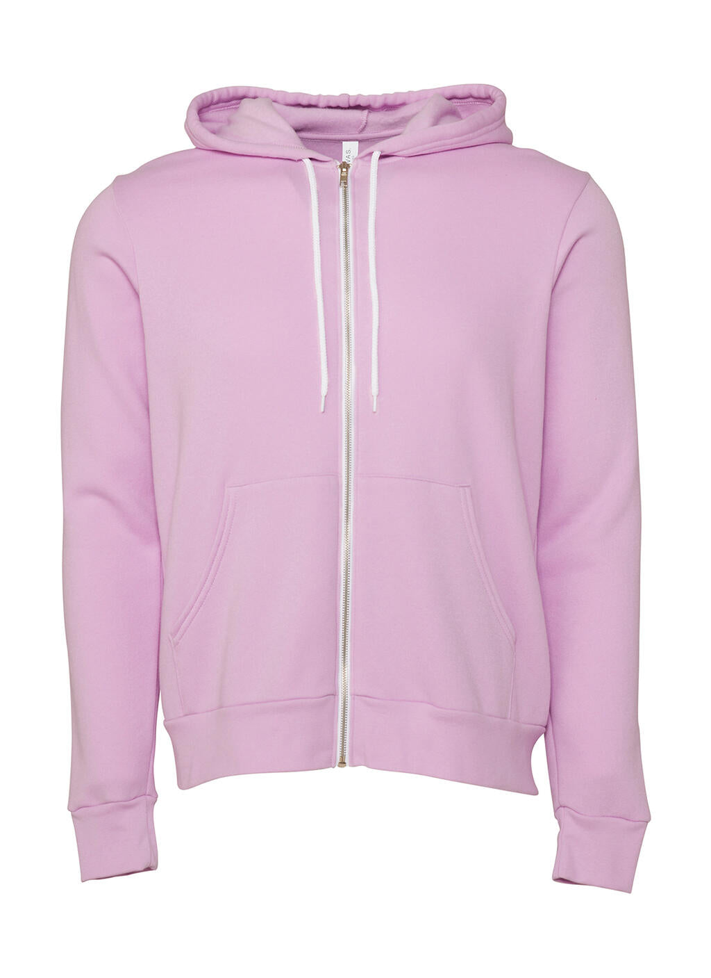 Unisex Poly-Cotton Full Zip Hoodie in Farbe Lilac