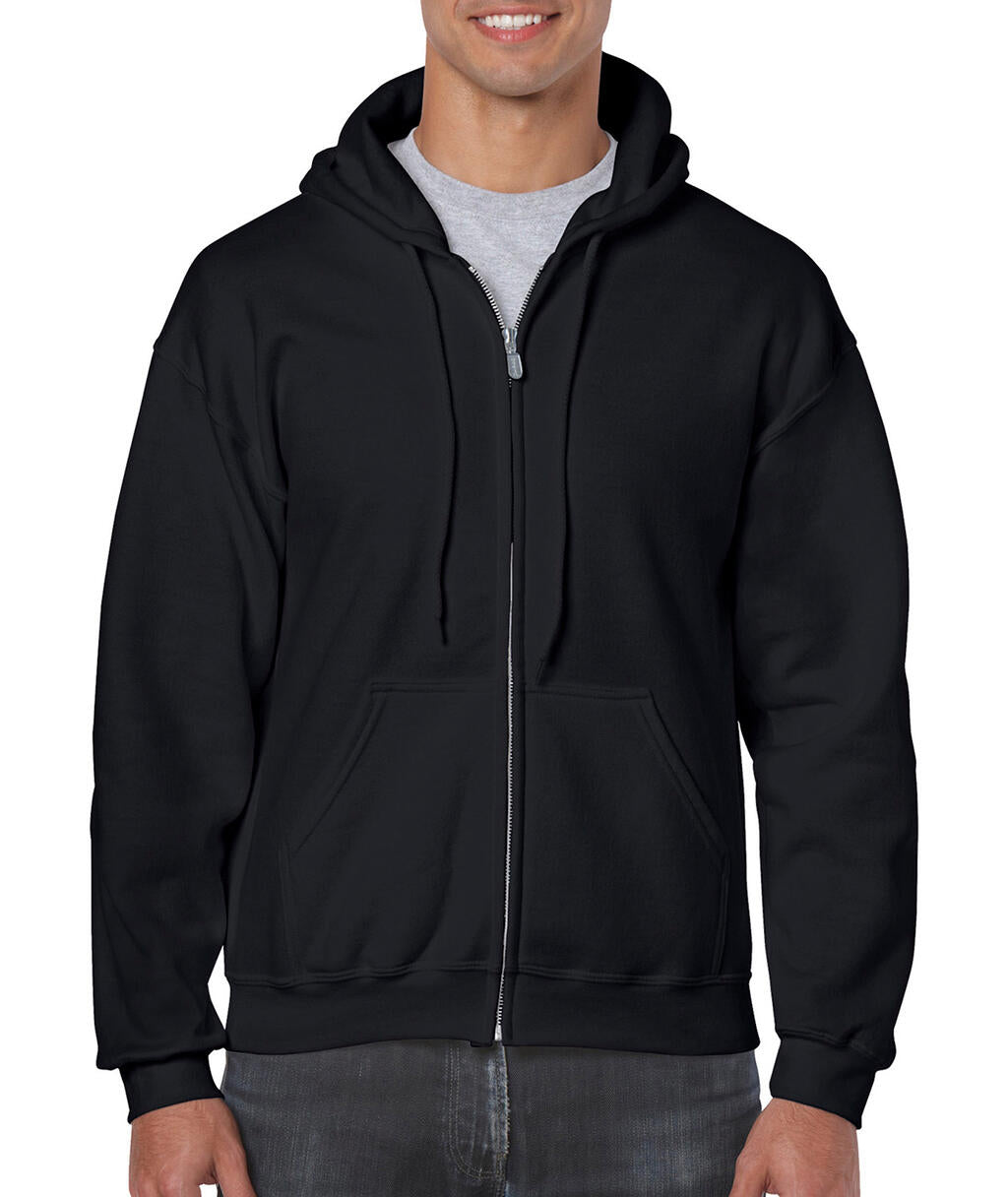 Heavy Blend Adult Full Zip Hooded Sweat in Farbe Black