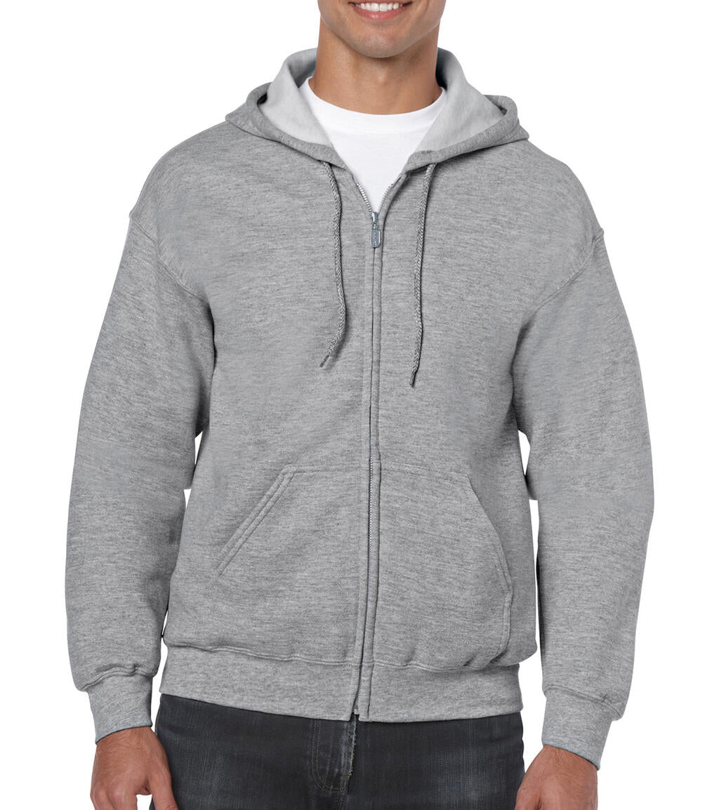 Heavy Blend Adult Full Zip Hooded Sweat in Farbe Sport Grey