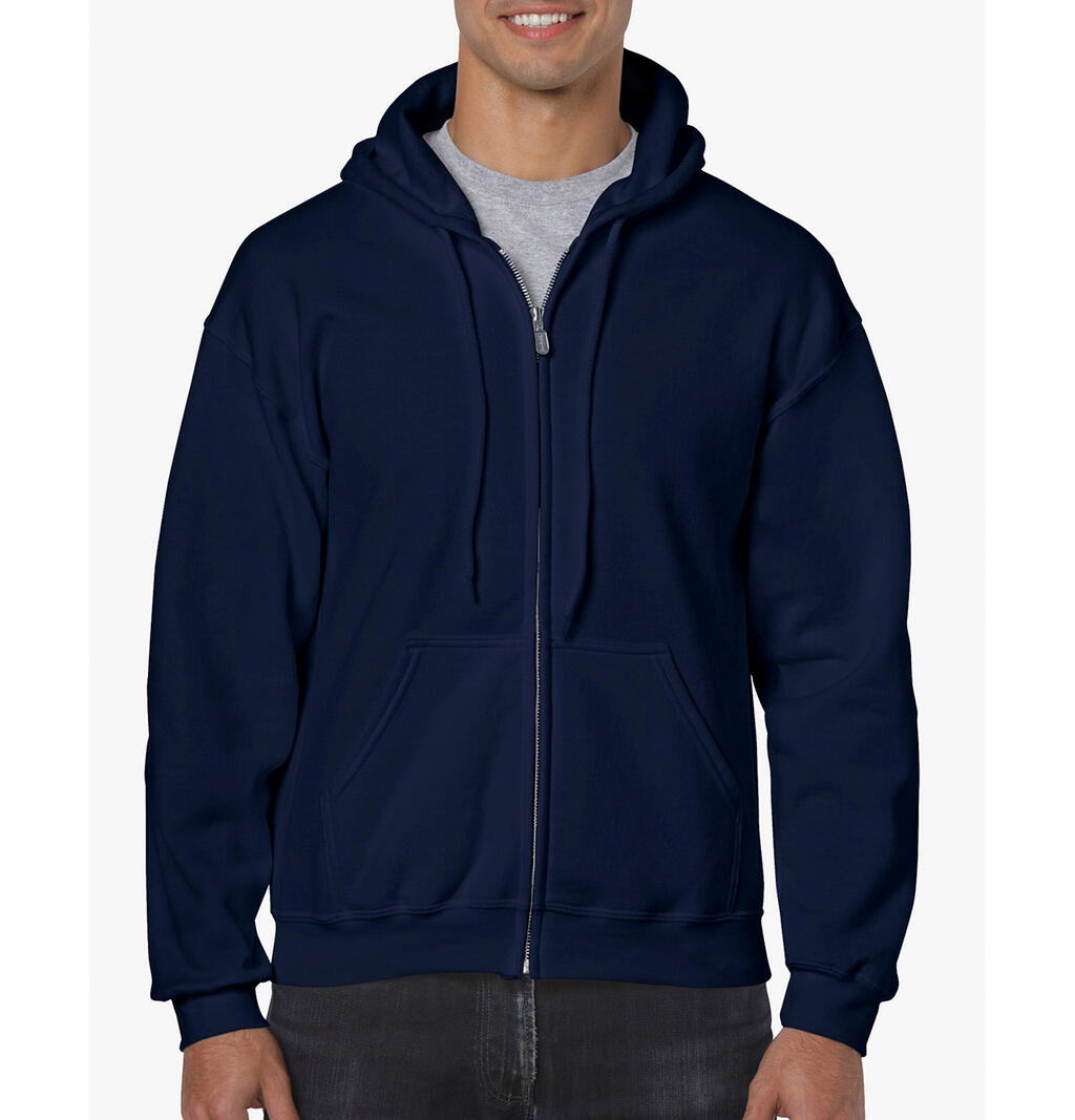 Heavy Blend Adult Full Zip Hooded Sweat in Farbe Navy