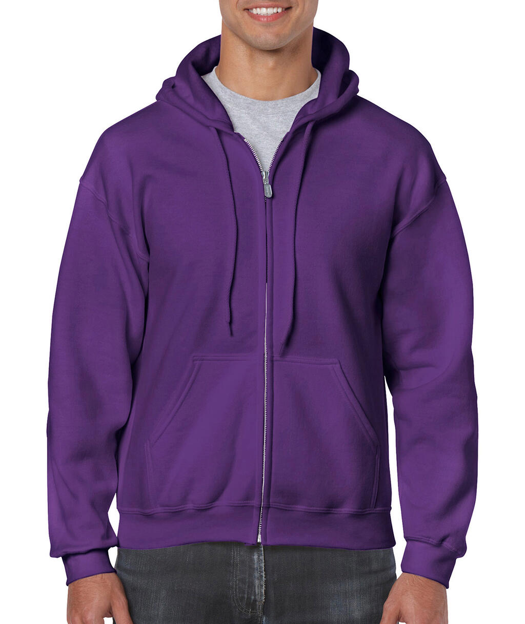 Heavy Blend Adult Full Zip Hooded Sweat in Farbe Purple