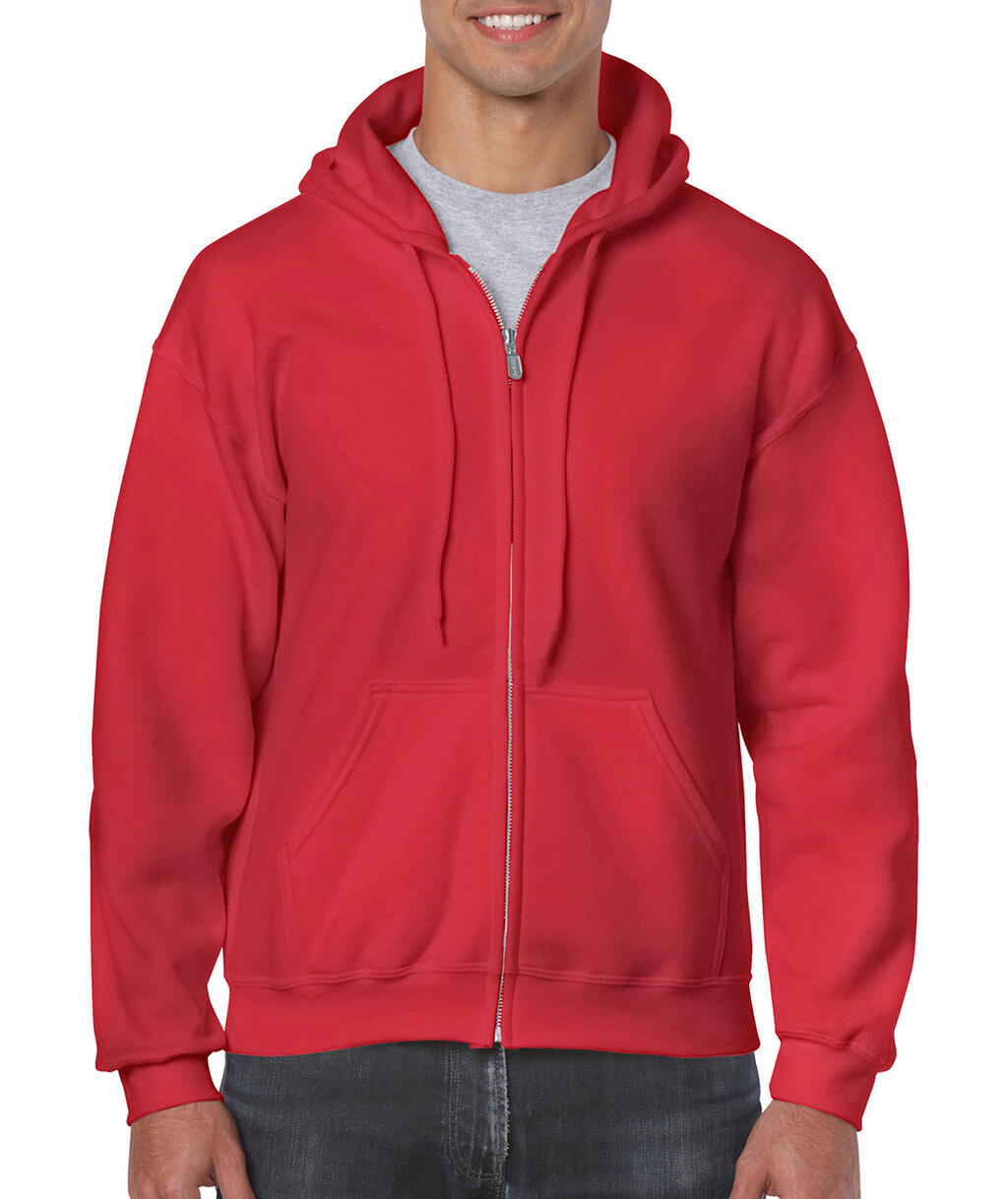 Heavy Blend Adult Full Zip Hooded Sweat in Farbe Red
