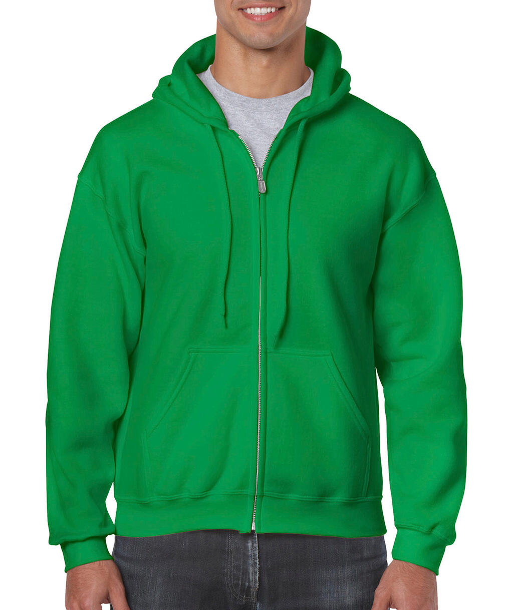 Heavy Blend Adult Full Zip Hooded Sweat in Farbe Irish Green