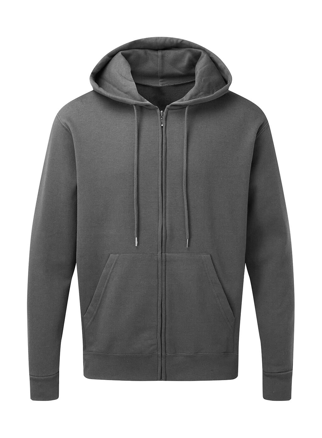 Men's Zip Hood in Farbe Grey
