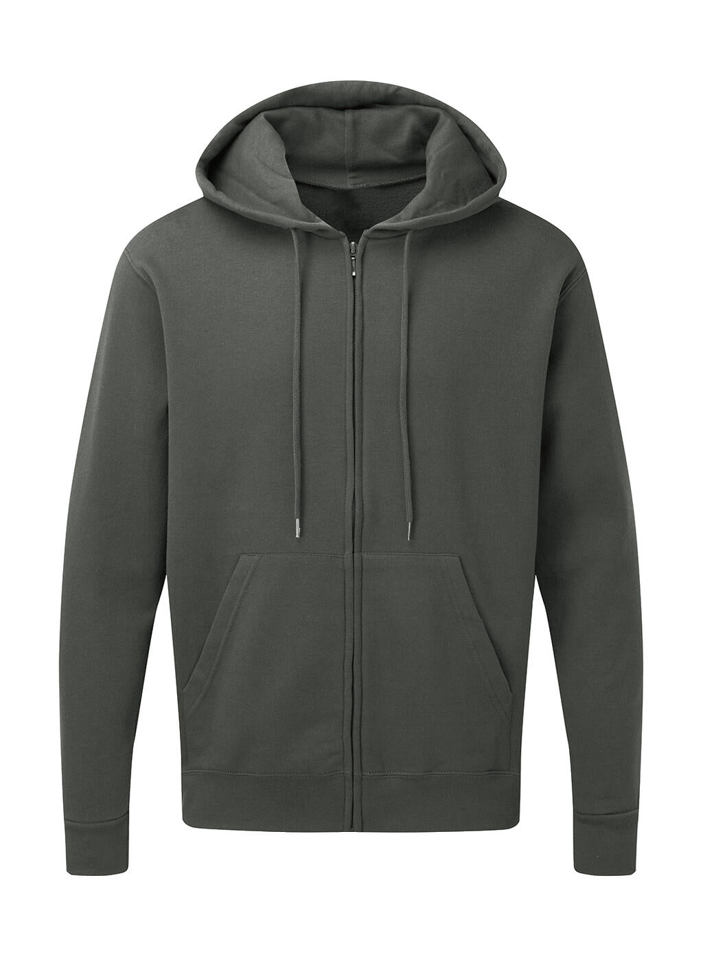 Men's Zip Hood in Farbe Charcoal