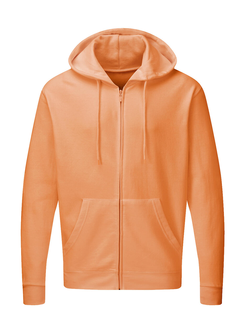 Men's Zip Hood in Farbe Cantaloupe