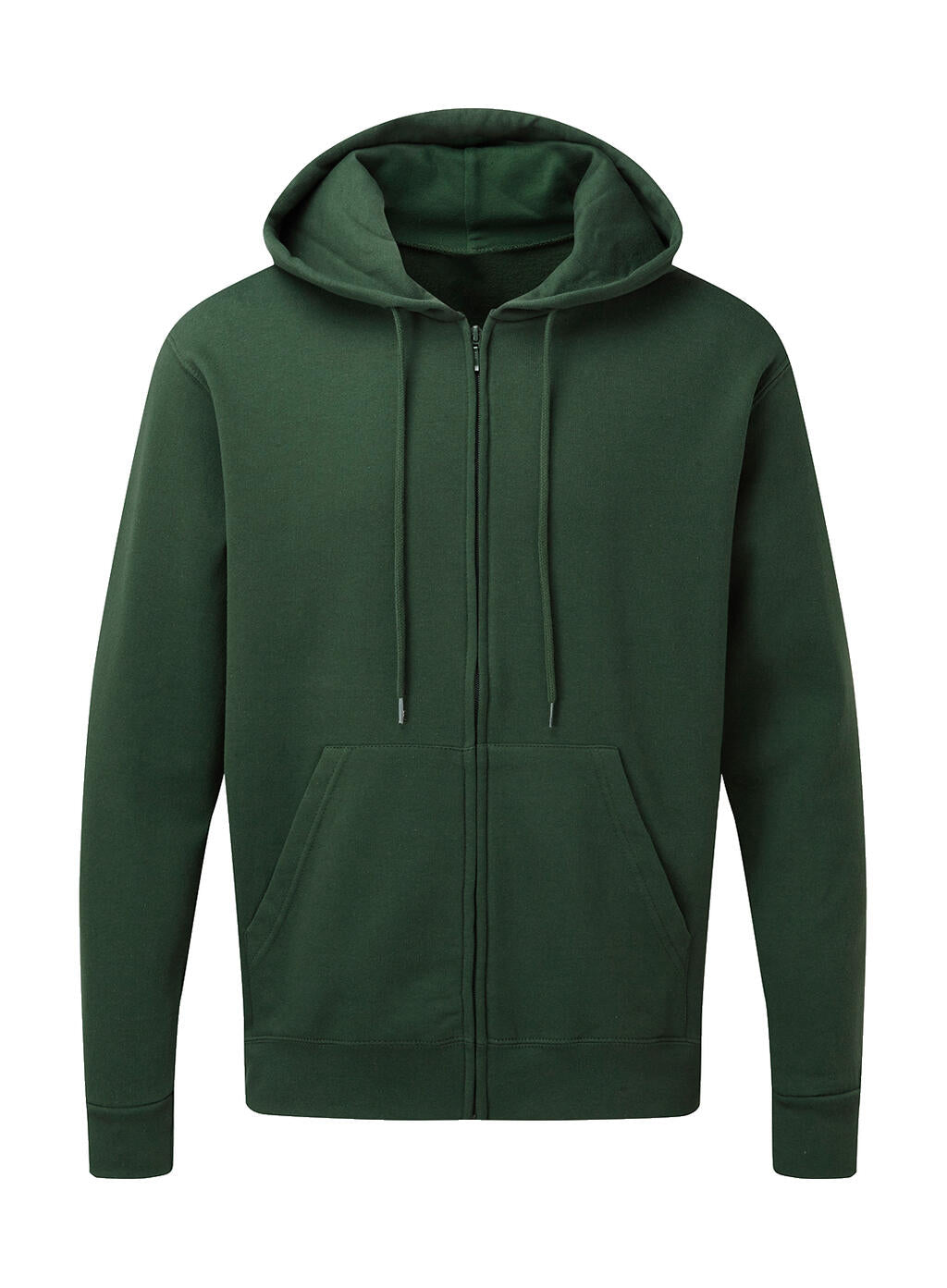 Men's Zip Hood in Farbe Bottle Green