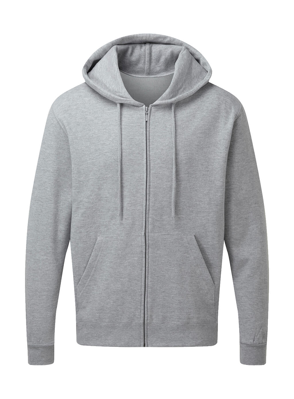 Men's Zip Hood in Farbe Light Oxford