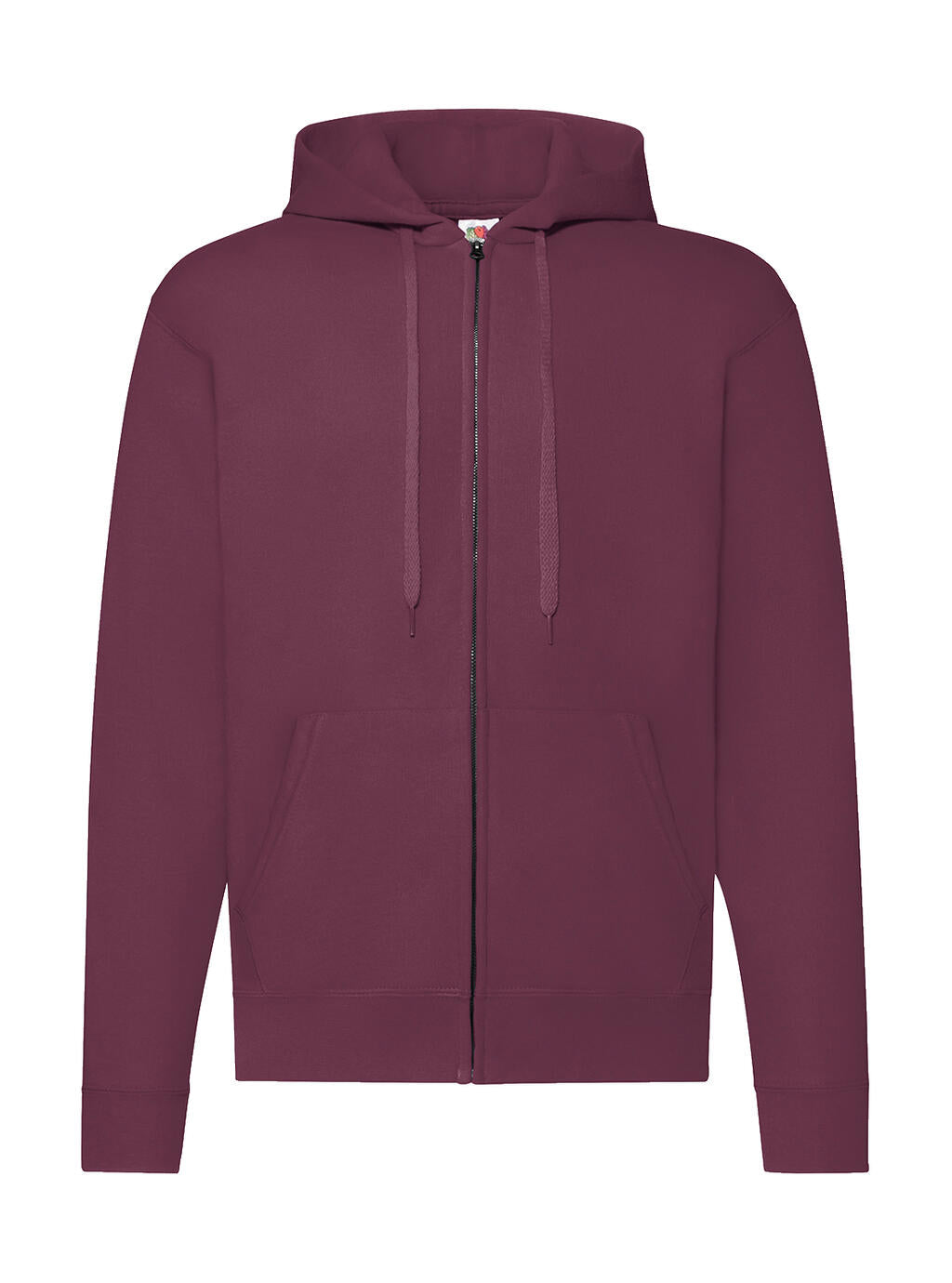 Classic Hooded Sweat Jacket in Farbe Burgundy