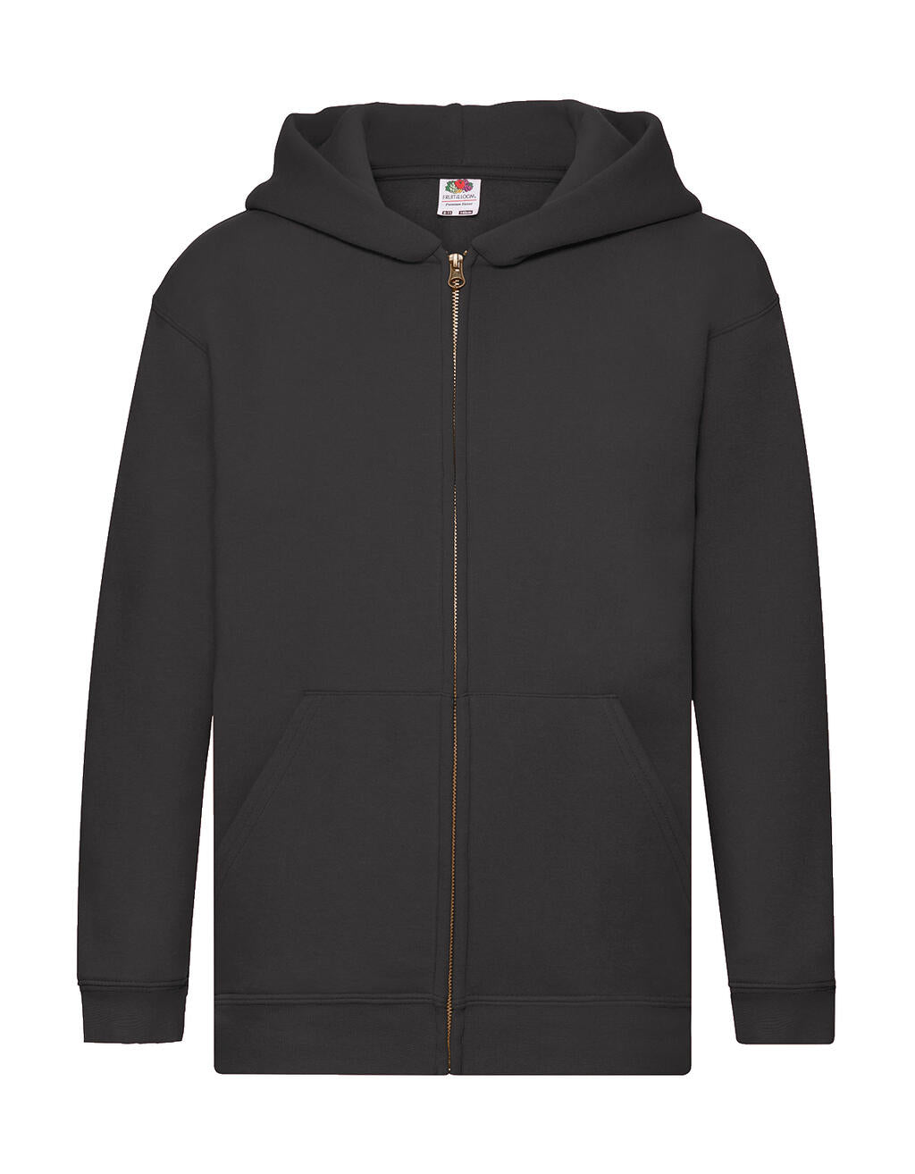 Kids' Premium Hooded Sweat Jacket in Farbe Black