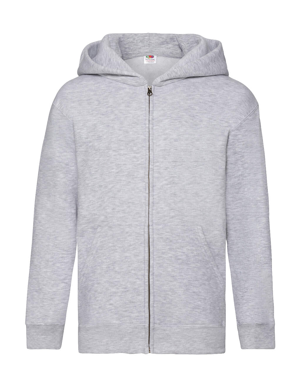 Kids' Premium Hooded Sweat Jacket in Farbe Heather Grey