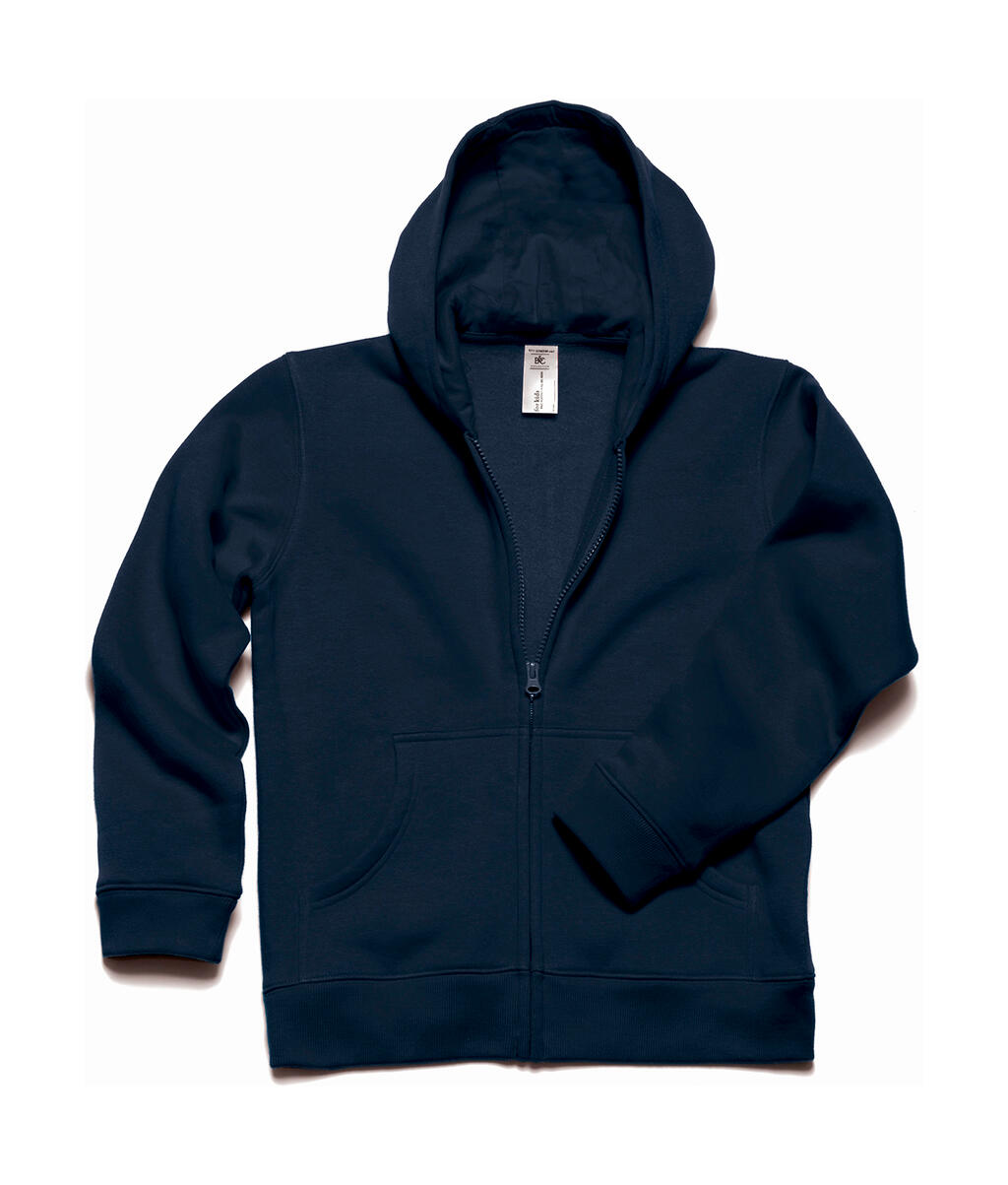 Hooded Full Zip/kids Sweat in Farbe Navy