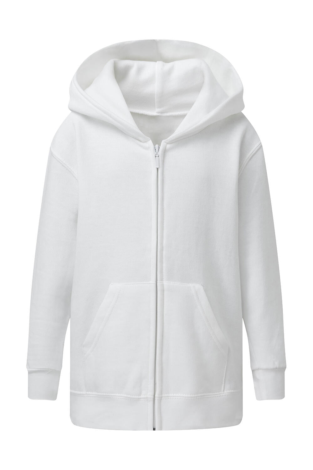 Kids' Zip Hood in Farbe White