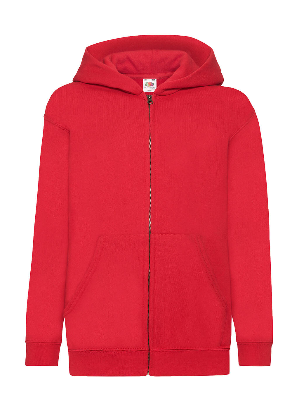 Kids' Classic Hooded Sweat Jacket in Farbe Red