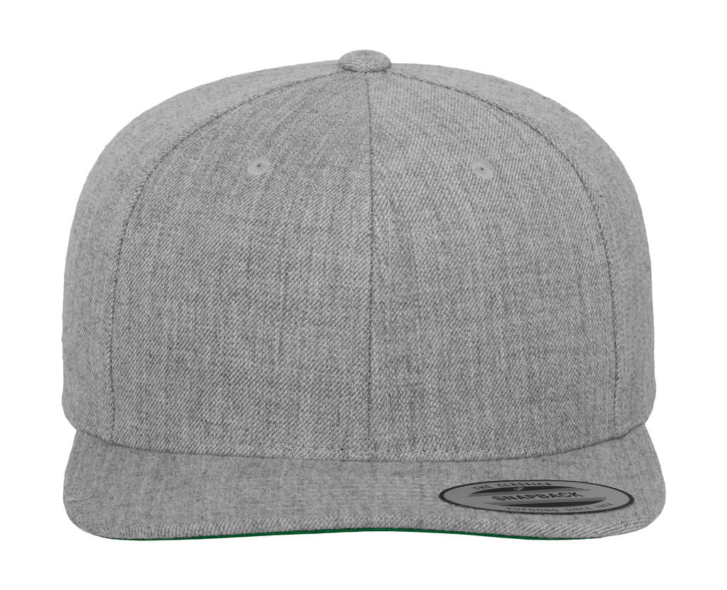 Classic Snapback Cap in Farbe Heather Grey