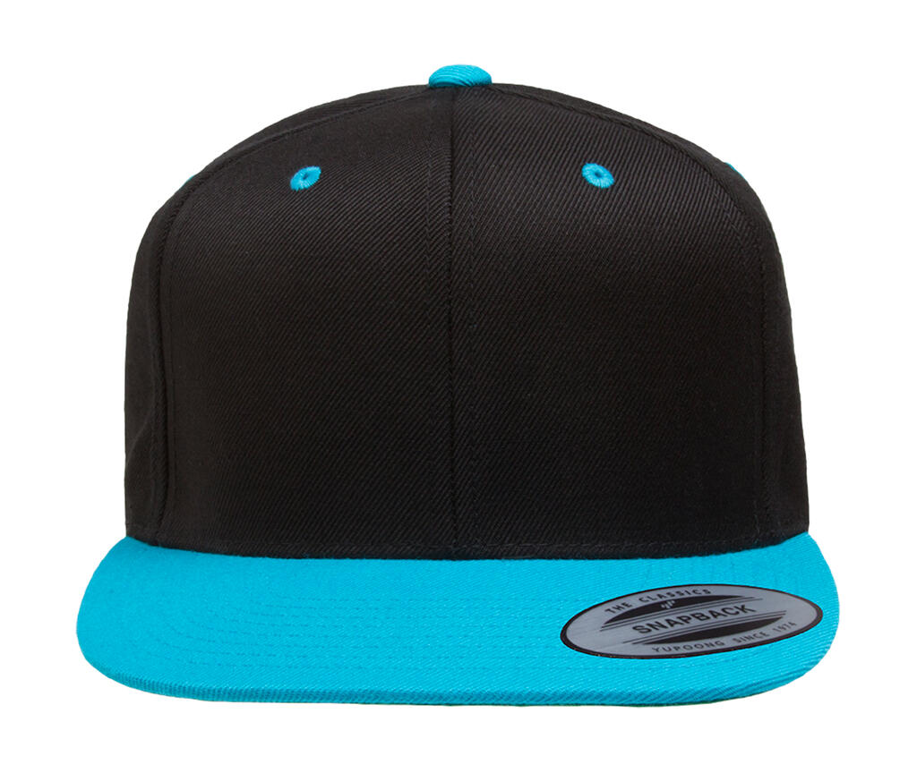 Classic Snapback 2-Tone Cap in Farbe Black/Teal