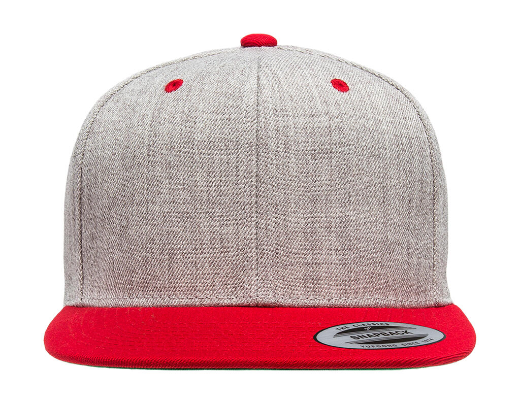 Classic Snapback 2-Tone Cap in Farbe Heather/Red