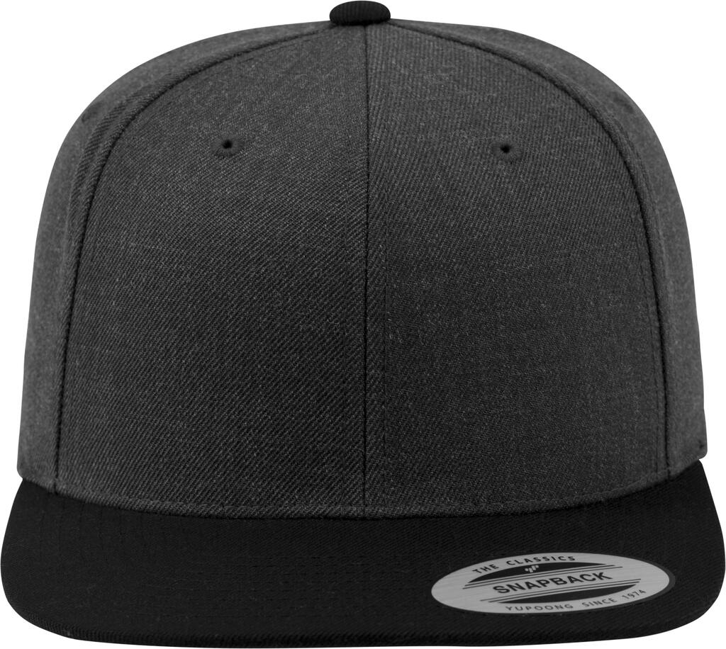 Classic Snapback 2-Tone Cap in Farbe Charcoal/Black