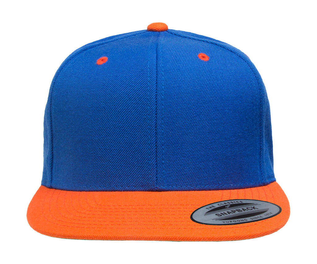 Classic Snapback 2-Tone Cap in Farbe Royal/Orange