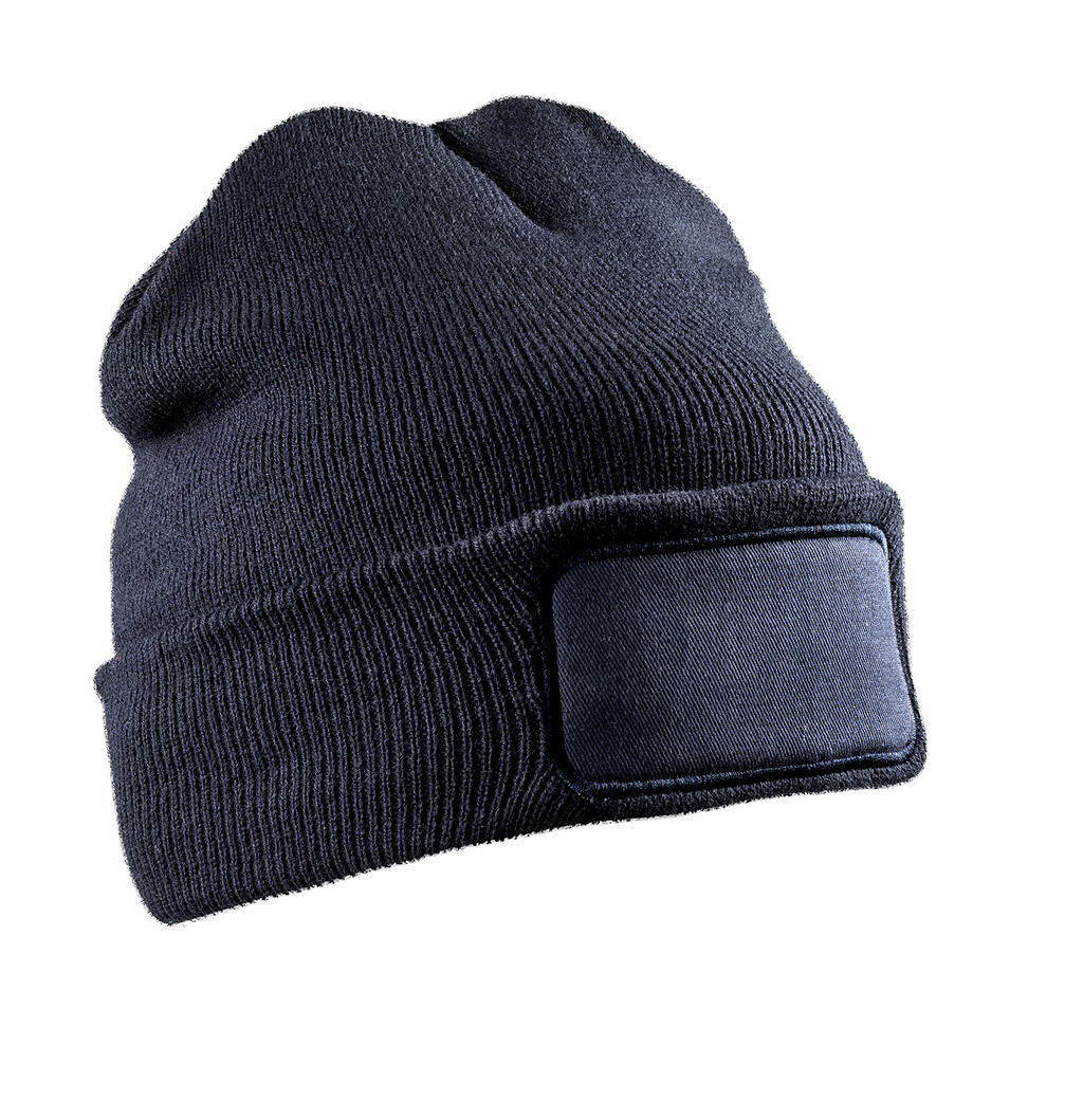 Double Knit Printers Beanie in Farbe Navy