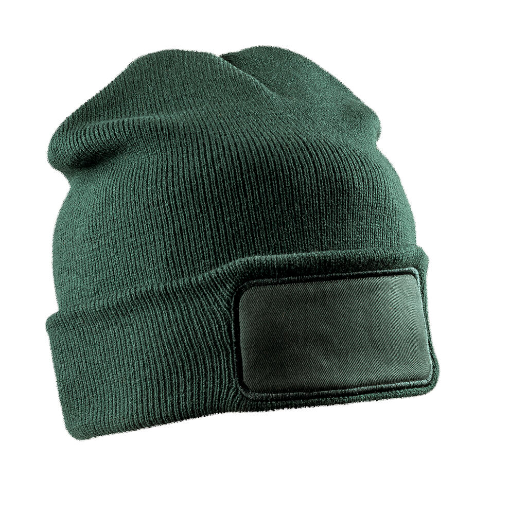 Double Knit Printers Beanie in Farbe Bottle Green