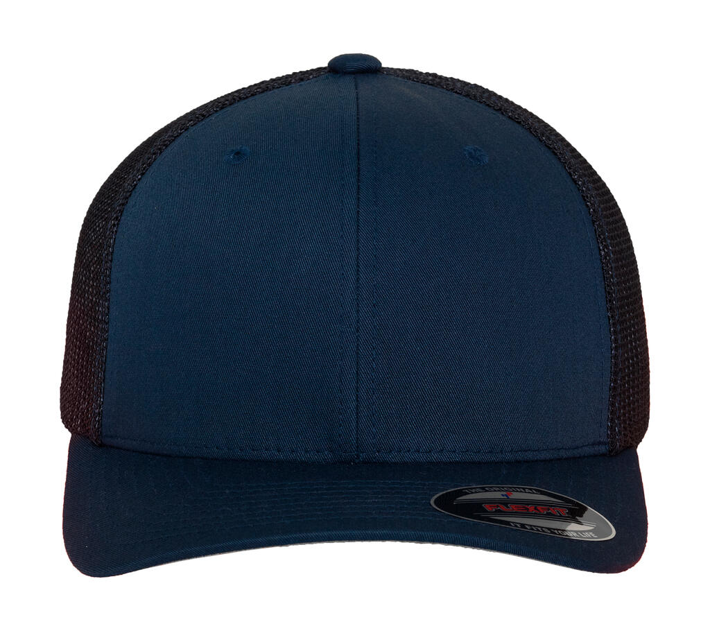 Mesh Cotton Twill Trucker Cap in Farbe Navy