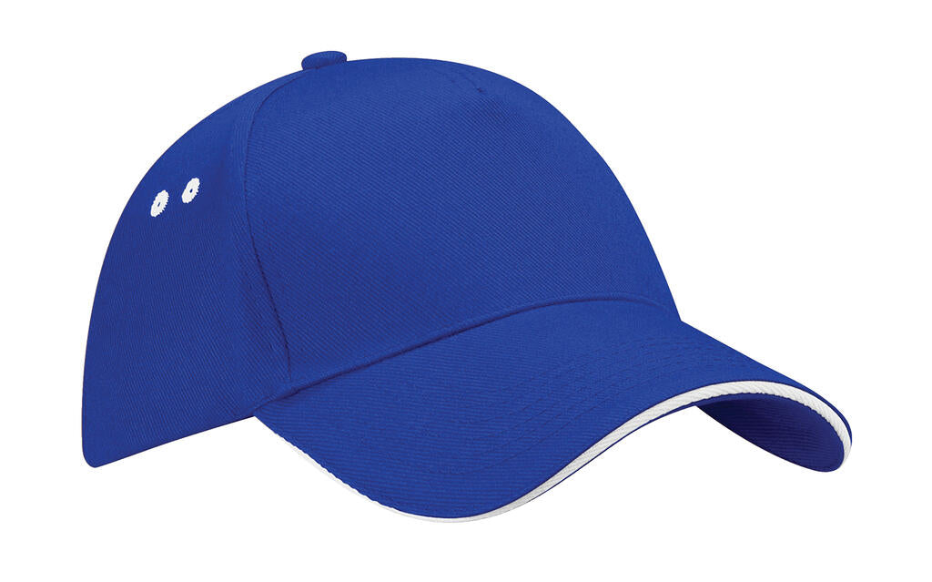 Ultimate 5 Panel Cap - Sandwich Peak in Farbe Bright Royal/White