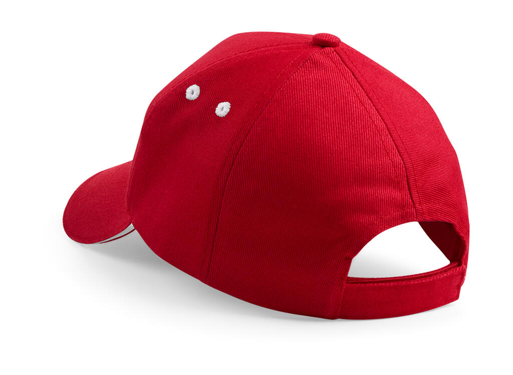 Ultimate 5 Panel Cap - Sandwich Peak in Farbe White/French Navy