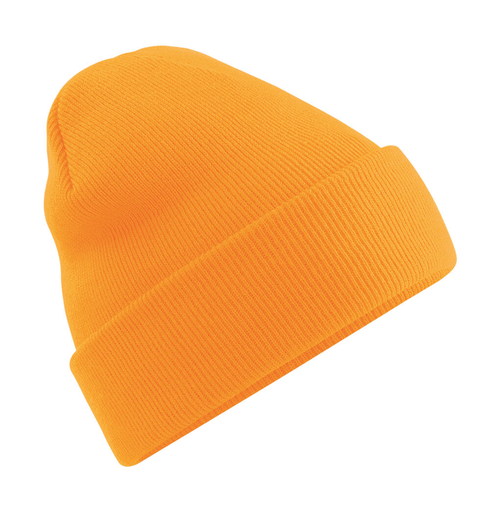Original Cuffed Beanie in Farbe Fluorescent Orange