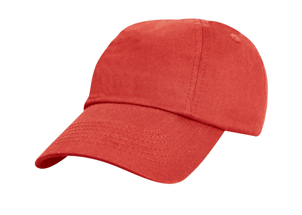Junior Low Profil Cotton Cap in Farbe Red