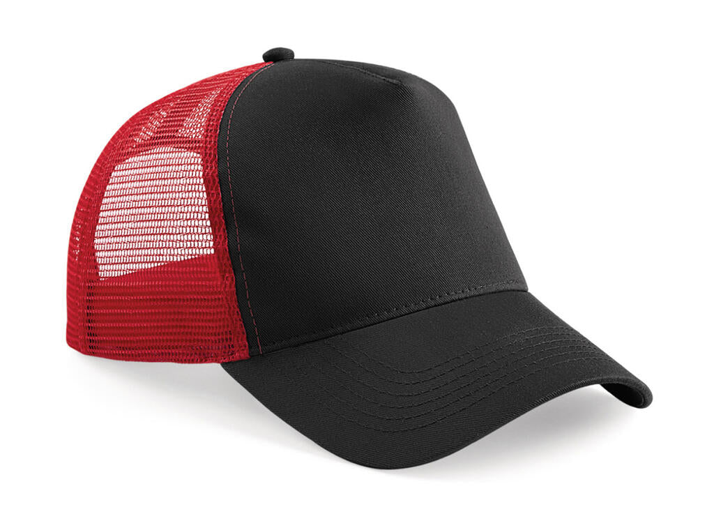 Snapback Trucker in Farbe Black/Classic Red