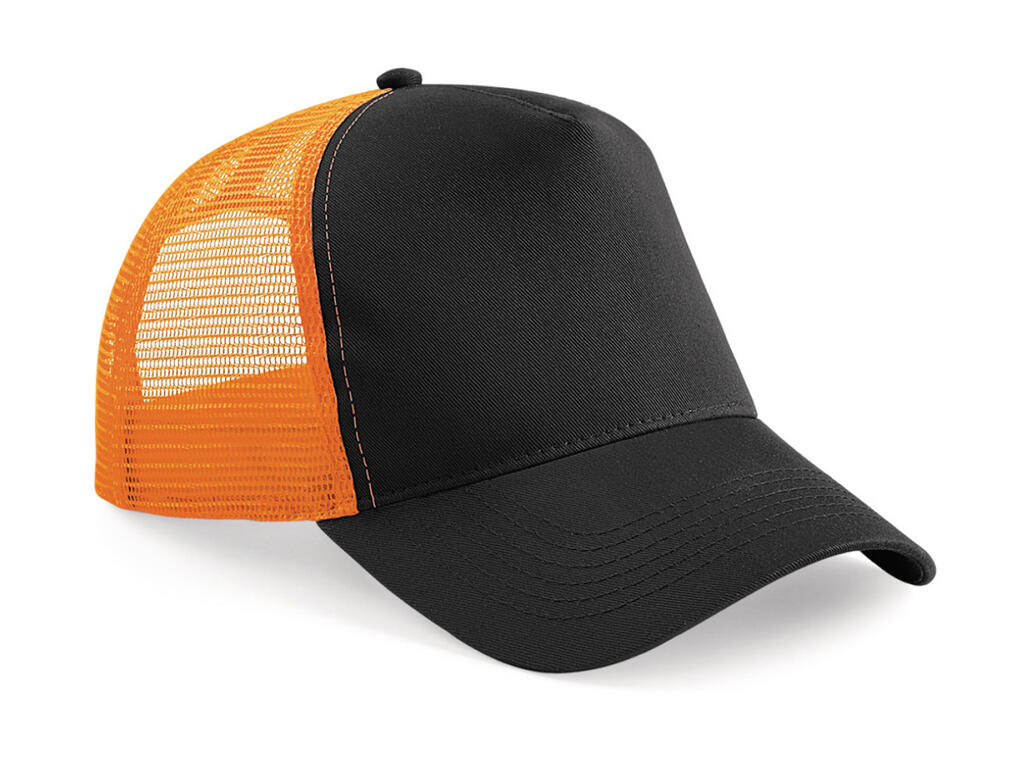 Snapback Trucker in Farbe Black/Orange