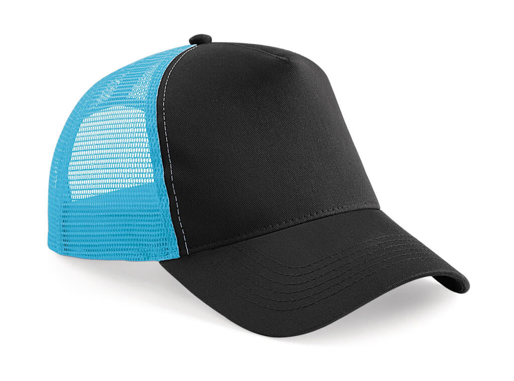 Snapback Trucker in Farbe Black/Surf Blue