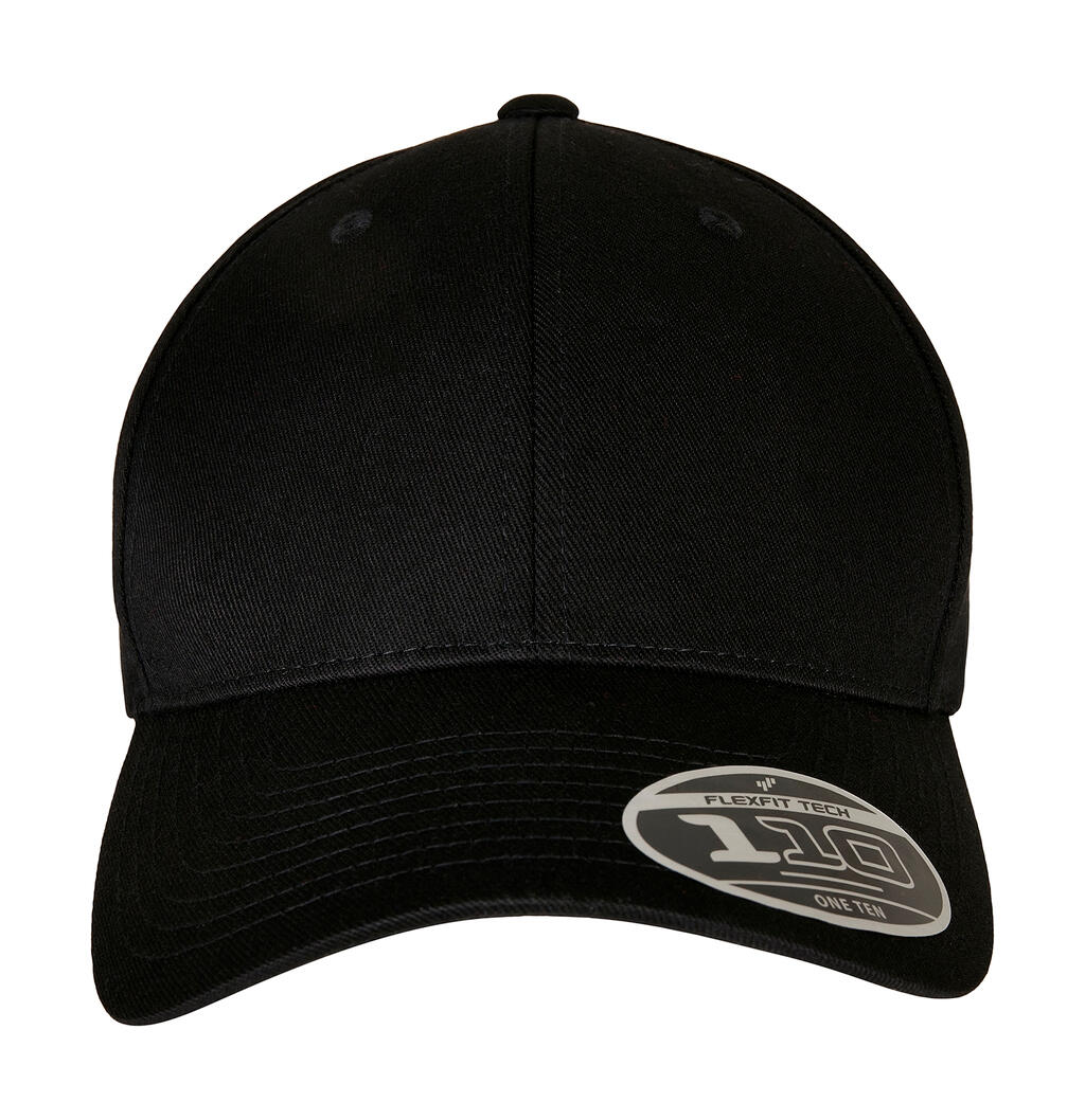 110 Curved Visor Snapback in Farbe Black
