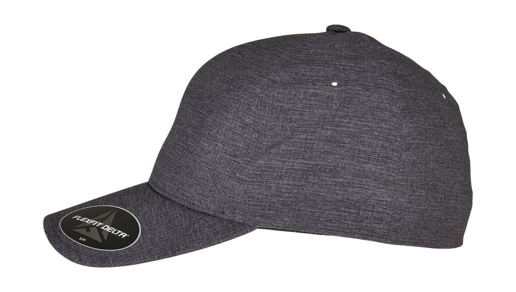 Flexfit Delta Melange Cap in Farbe Melange Charcoal