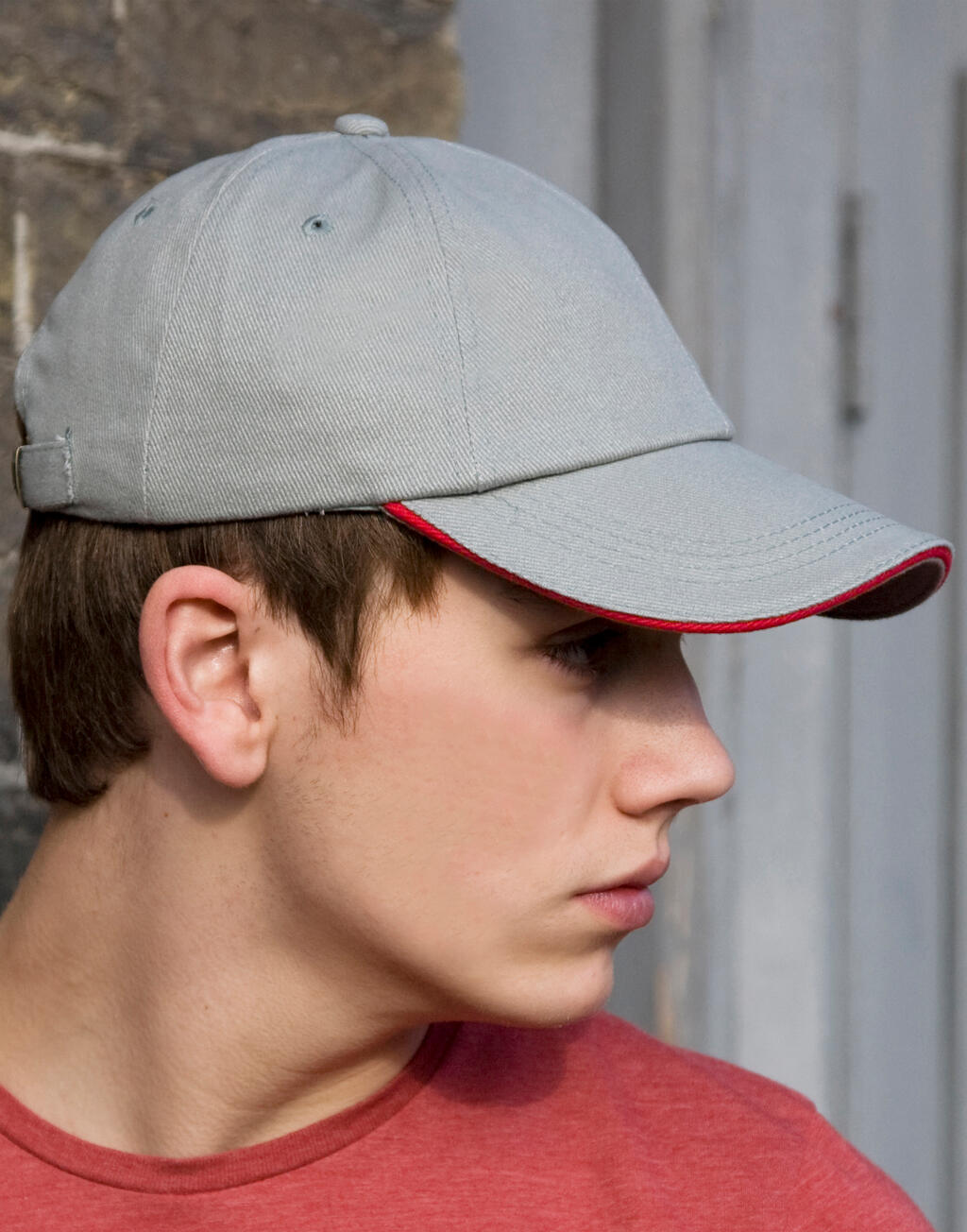 Brushed Cotton Sandwich Cap in Farbe Natural/Navy