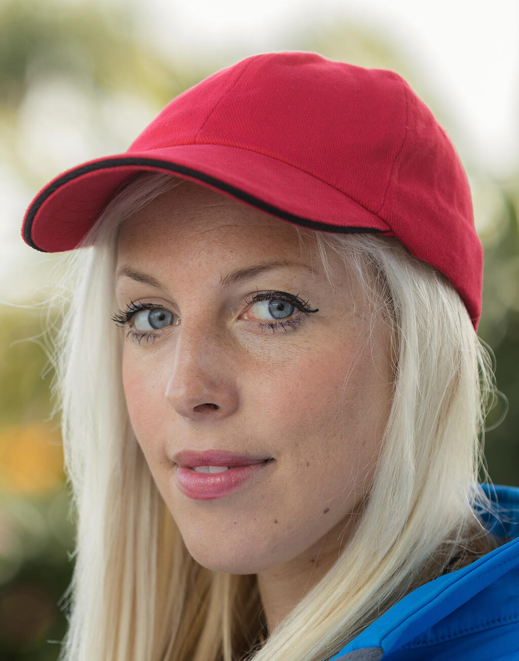Brushed Cotton Sandwich Cap in Farbe Natural/Navy