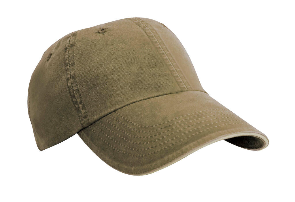 Fine Cotton Twill Cap in Farbe Olive/Stone