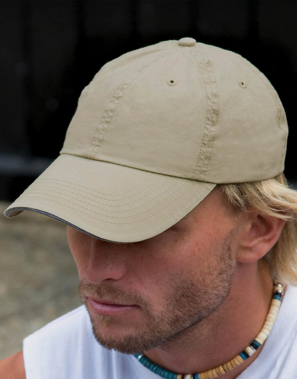 Fine Cotton Twill Cap in Farbe Navy/Putty