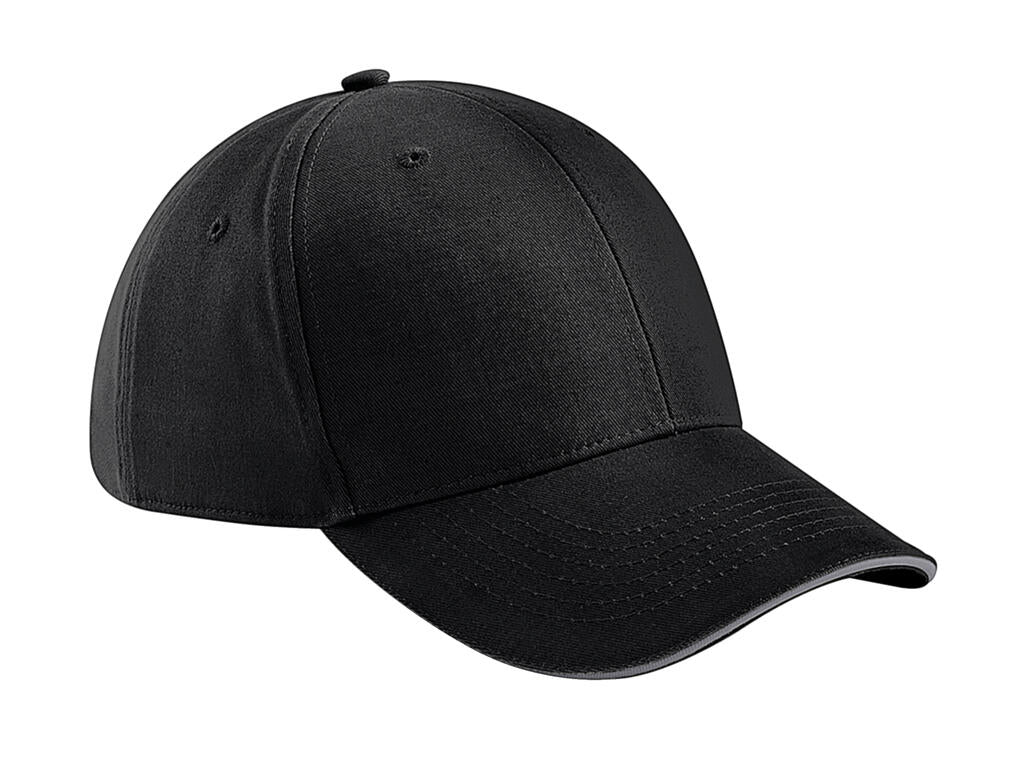 Athleisure 6 Panel Cap in Farbe Black/Graphite Grey