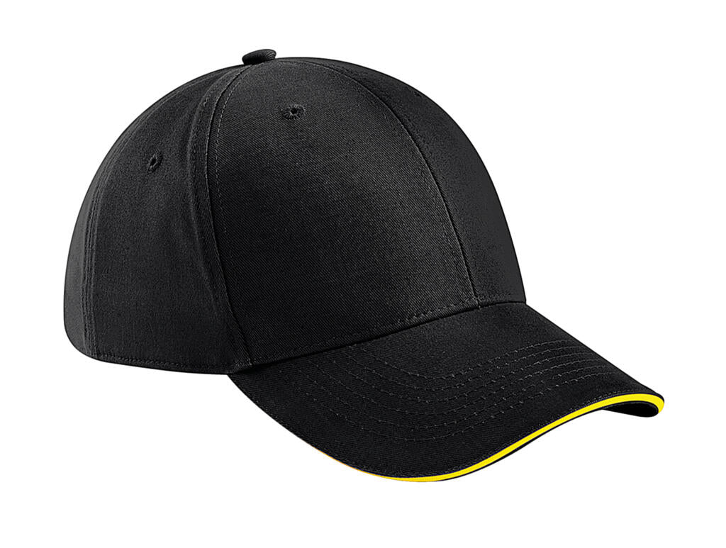Athleisure 6 Panel Cap in Farbe Black/Yellow