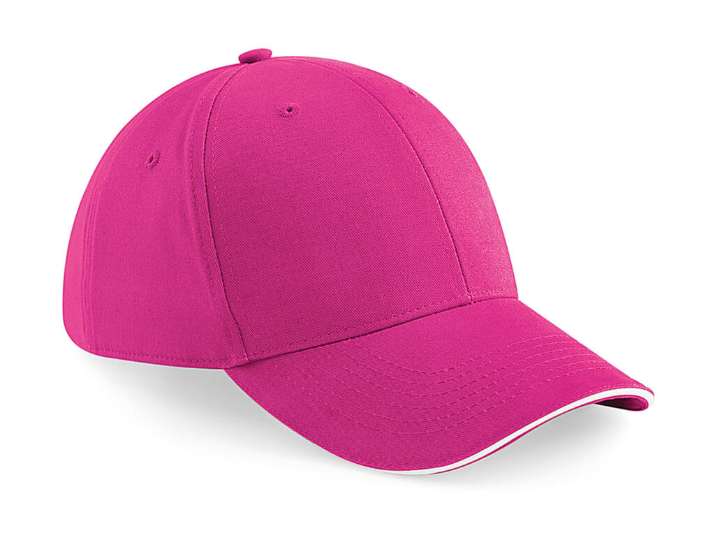 Athleisure 6 Panel Cap in Farbe Fuchsia/White