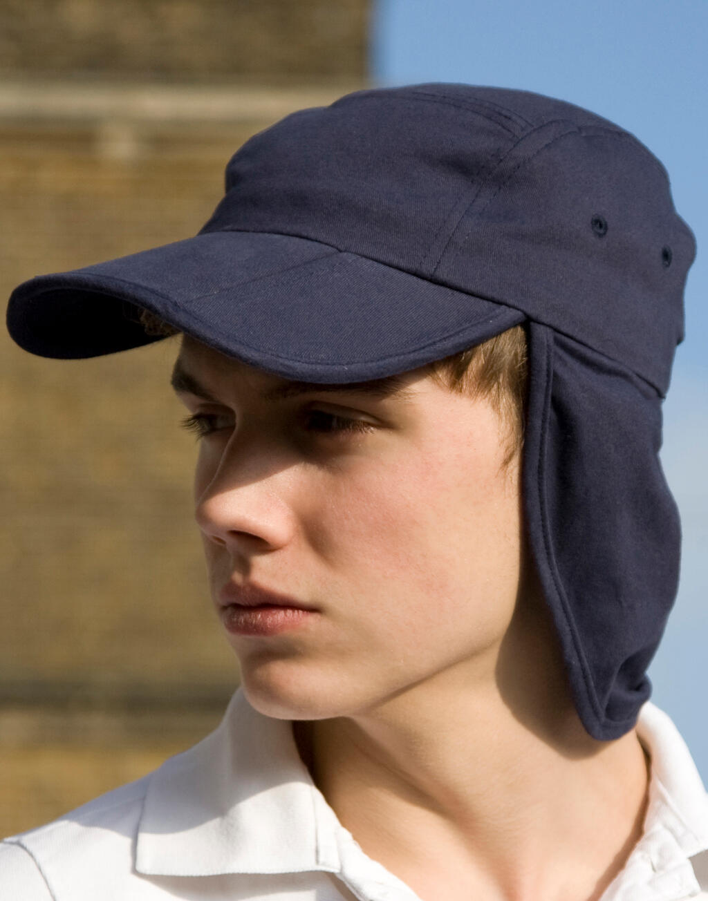Fold Up Legionnaire Cap in Farbe White