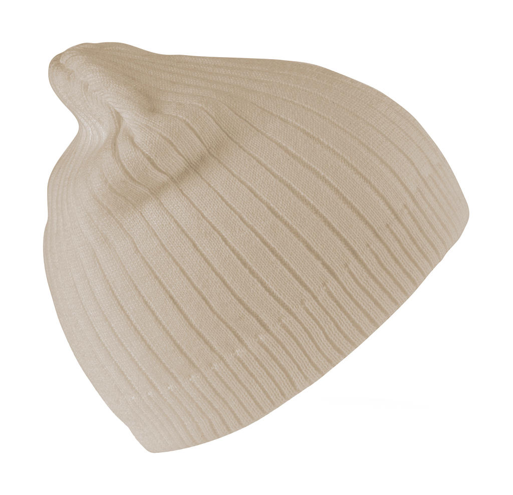 Delux Double Knit Cotton Beanie Hat in Farbe Cream