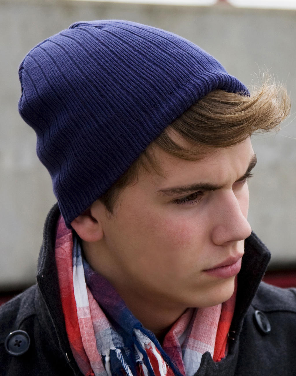 Delux Double Knit Cotton Beanie Hat in Farbe Cream