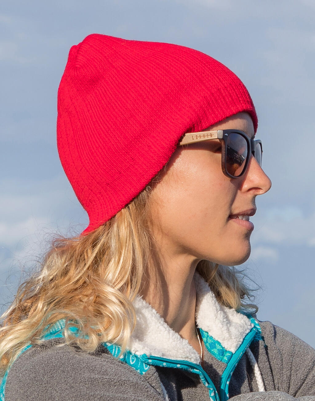 Delux Double Knit Cotton Beanie Hat in Farbe Cream