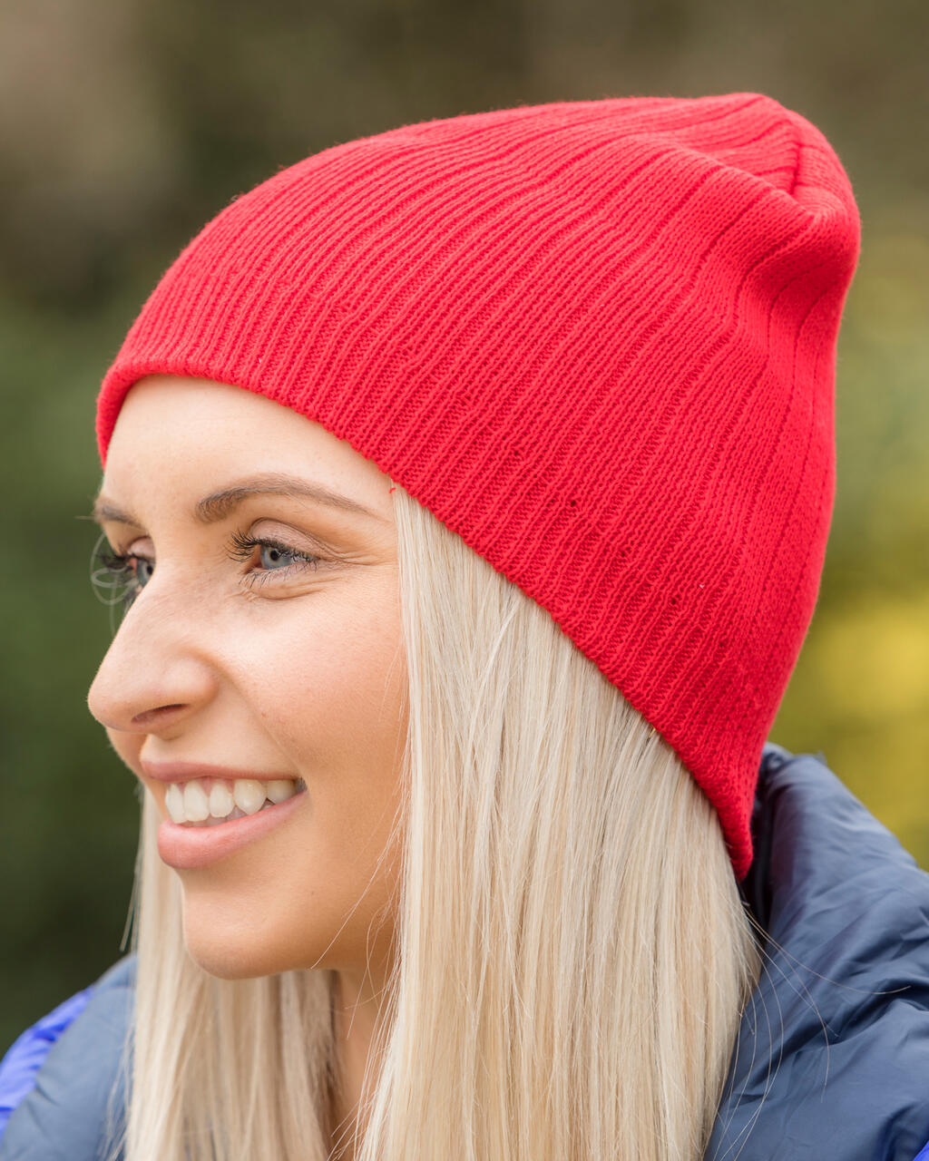 Delux Double Knit Cotton Beanie Hat in Farbe Cream