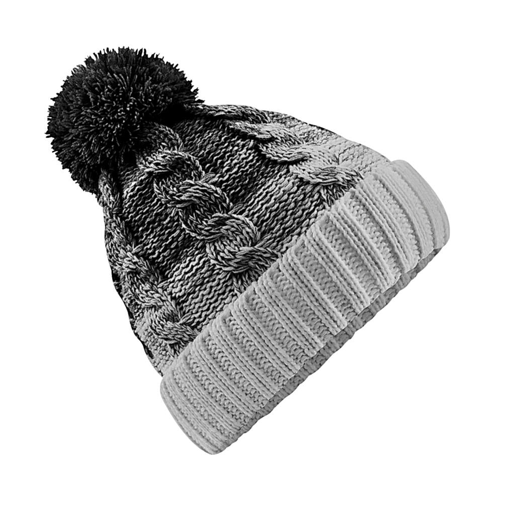 Ombré Beanie in Farbe Black/Light Grey